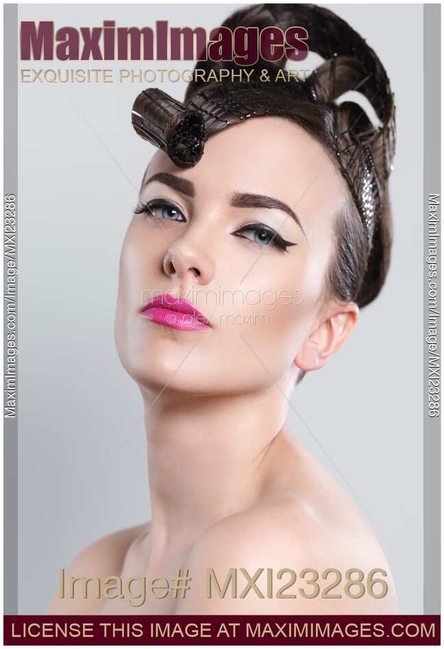 Beautiful Woman with Creative Hairstyle