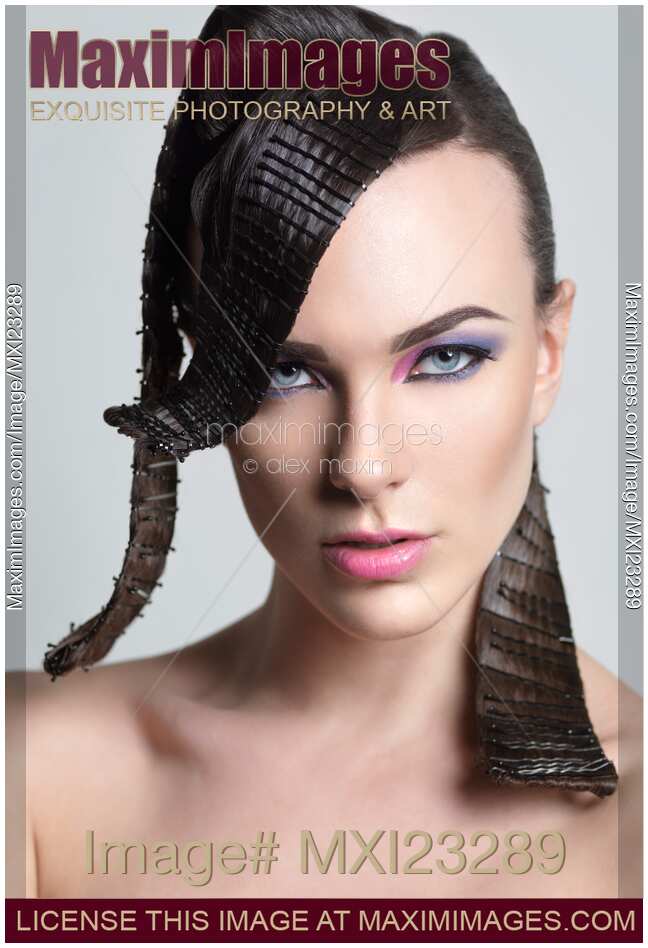 Beautiful Woman with Creative Hairstyle