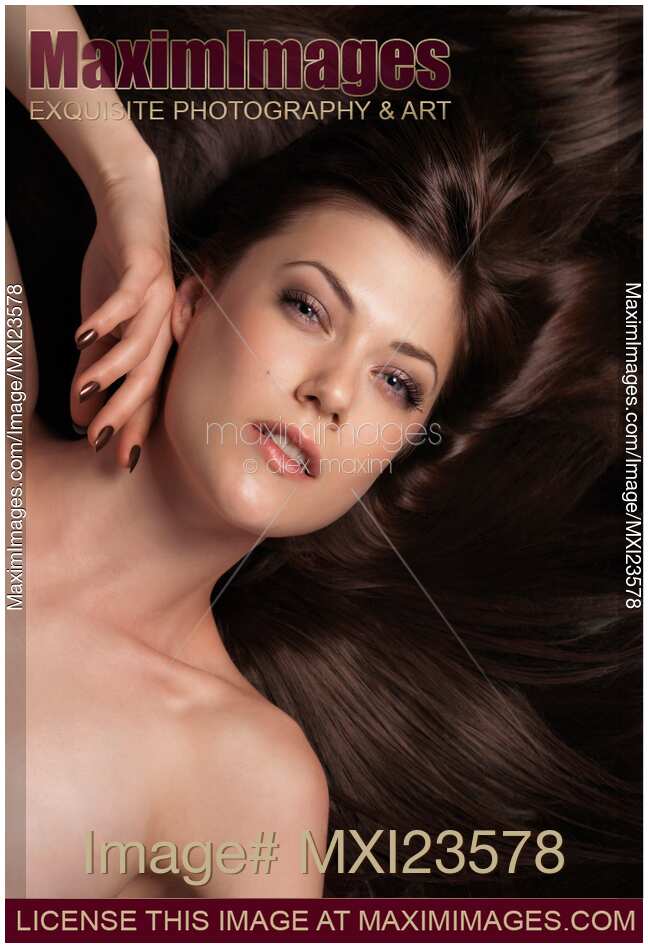 Beautiful Woman with Long Brown Hair