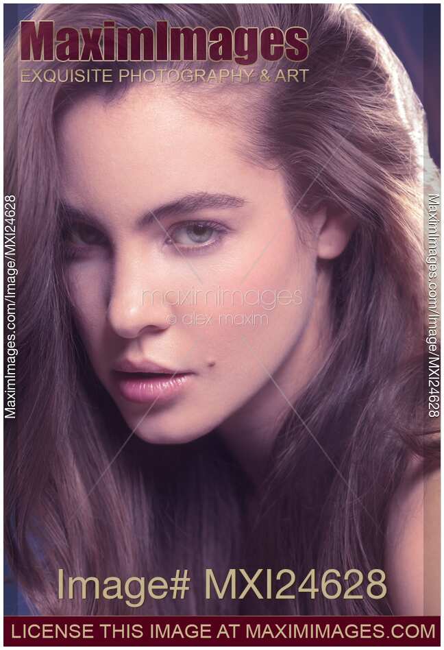 Beautiful woman with long light brown hair