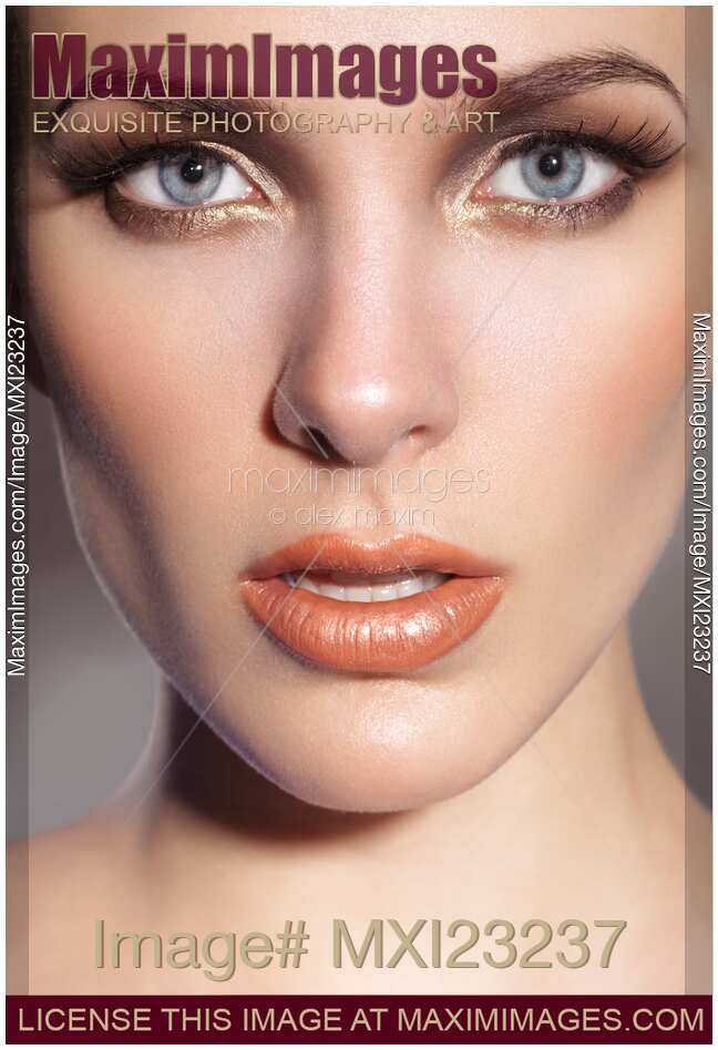 Beautiful Woman's Face Closeup Portrait
