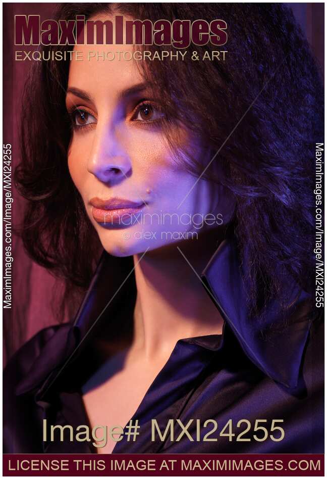 Beautiful young woman closeup portrait