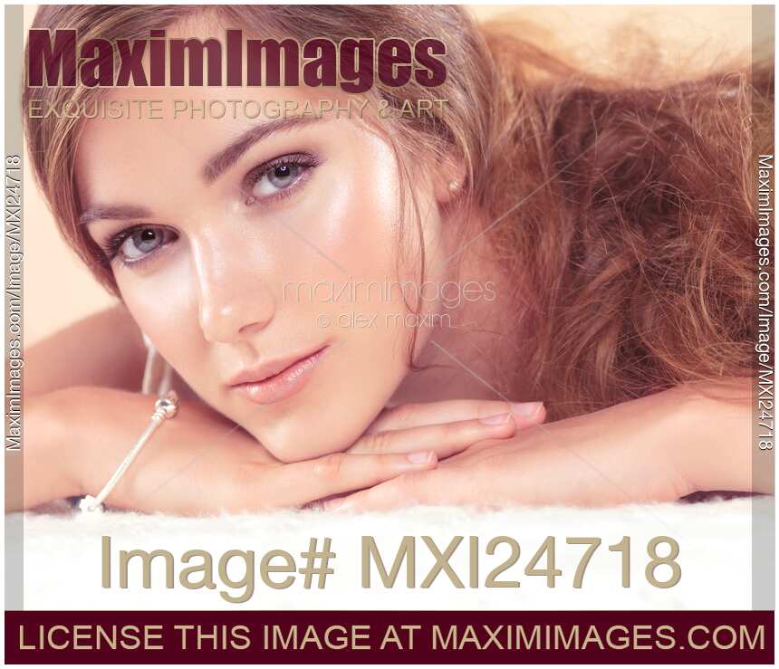 Beautiful young woman expressive closeup portrait