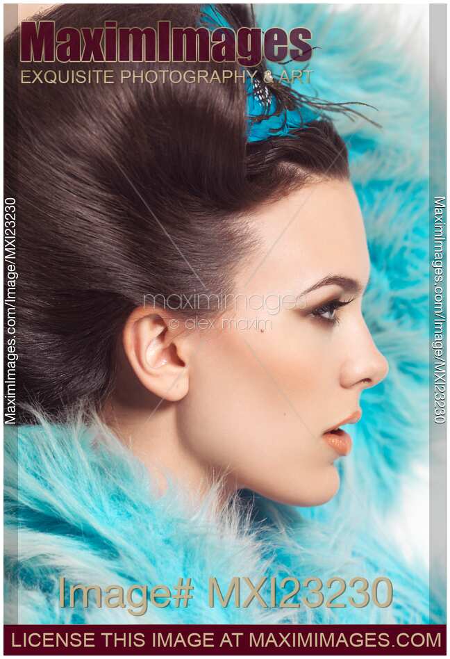 Beautiful Young Woman Profile Portrait