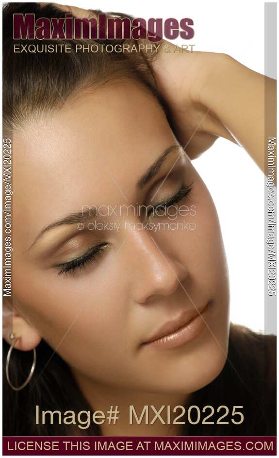 Beautiful Young Woman Relaxed Face