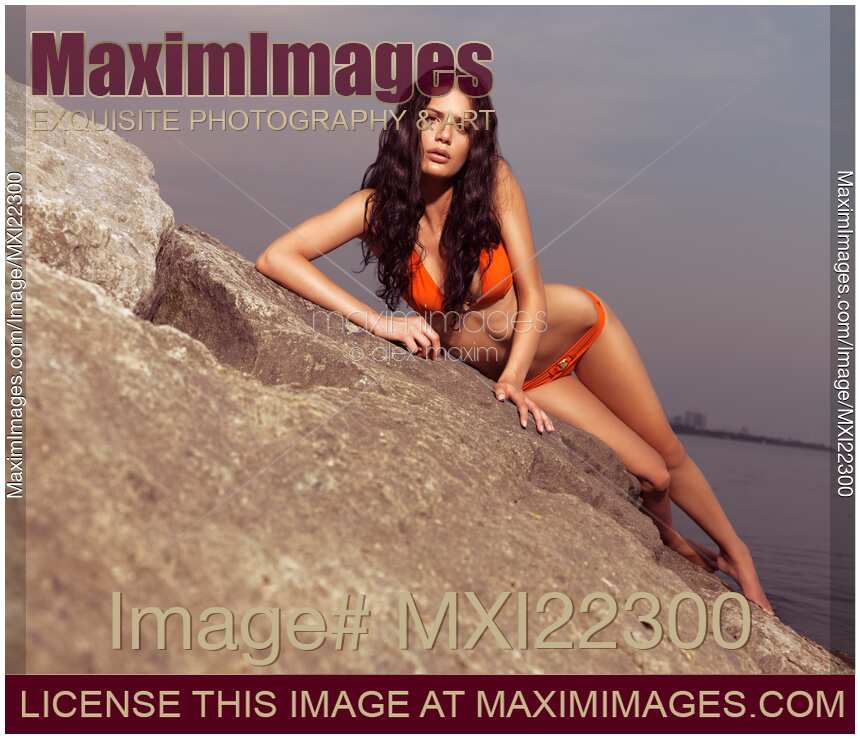 Beautiful Young Woman Wearing Bikini