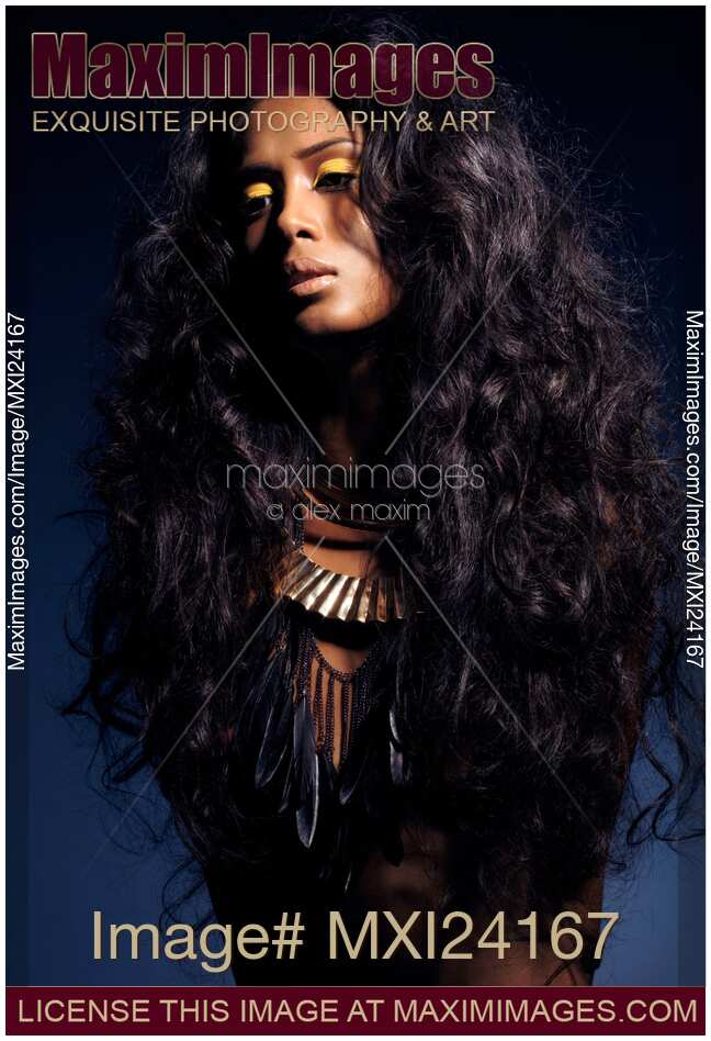 Beautiful young woman with long brown hair