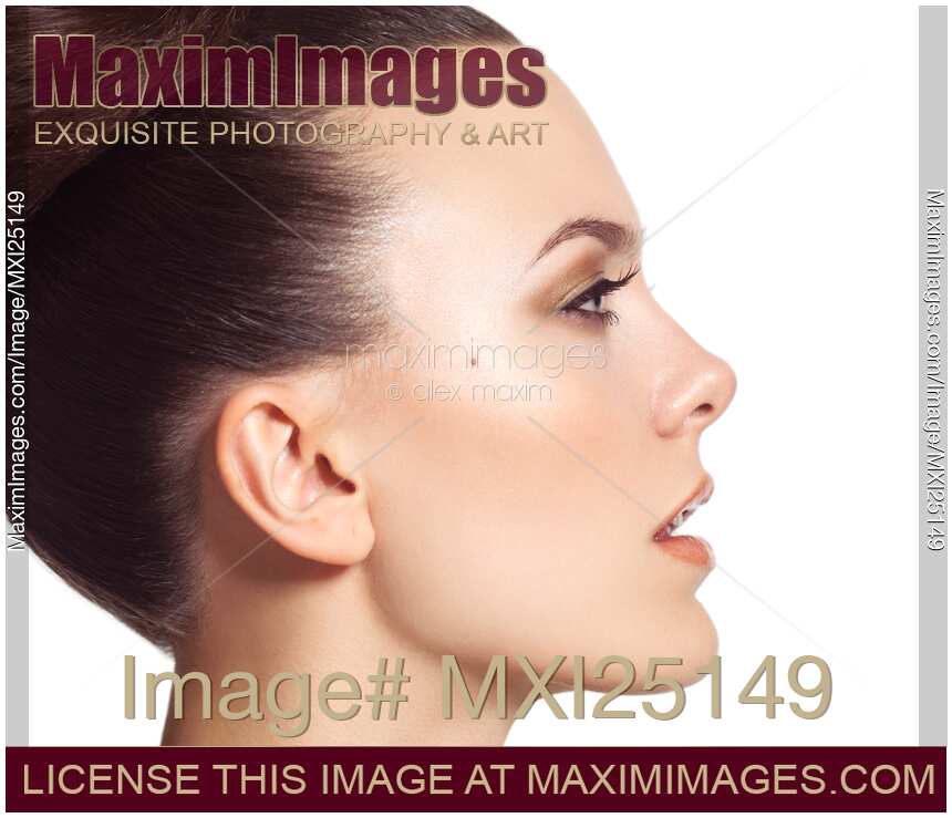 Beauty portrait of a woman profile