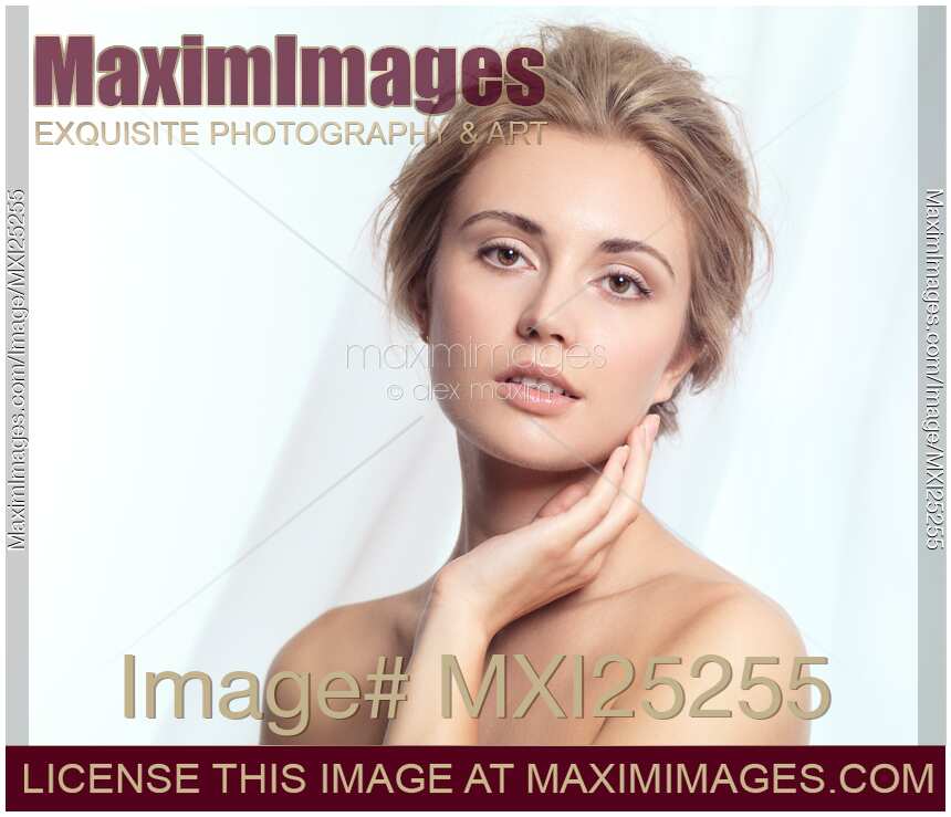 Beauty portrait of relaxed woman face with natural look
