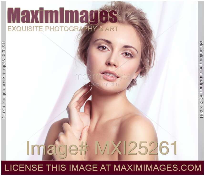 Beauty portrait of young woman with clean natural look