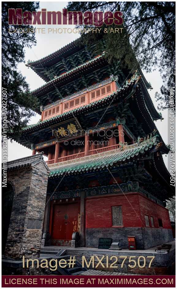Bell tower of the Shaolin Temple in DengFeng China