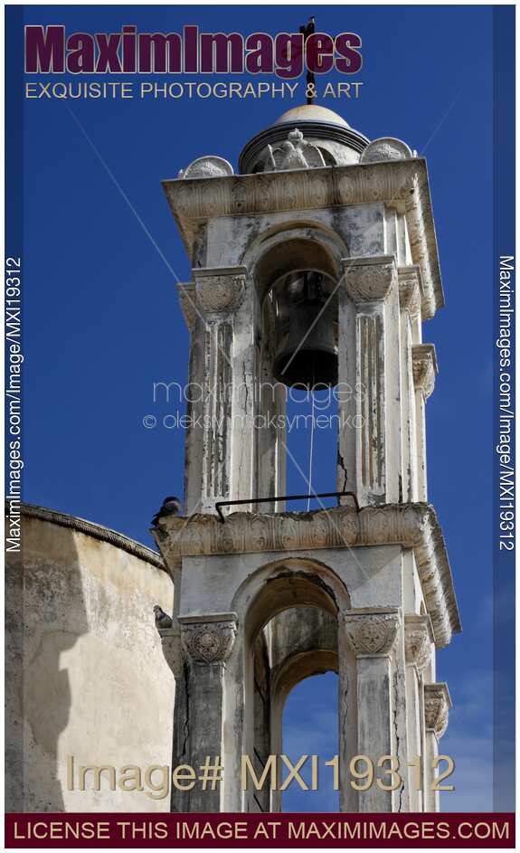 Bell Tower of Timios Stavros Ancient Orthodox Church in Cyprus