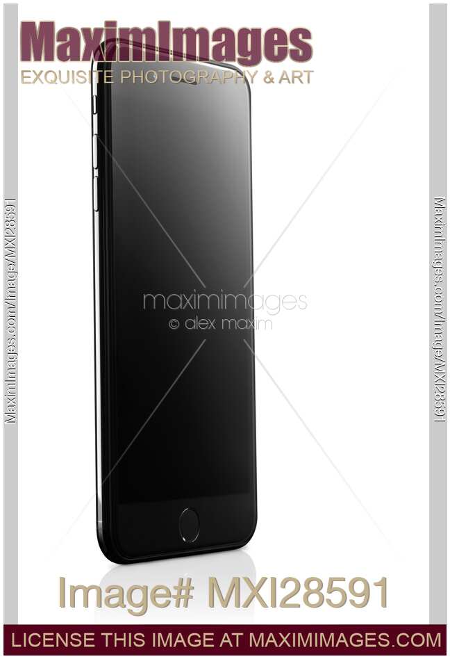 Black Apple iPhone 7 Plus isolated on white