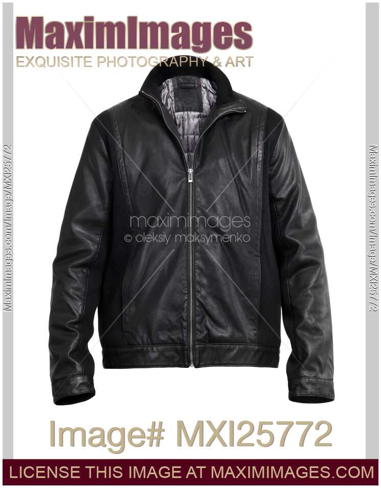 Black leather jacket