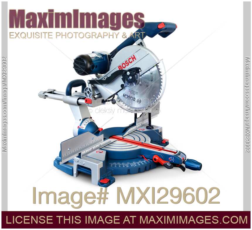 Bosch miter saw power tool isolated on white