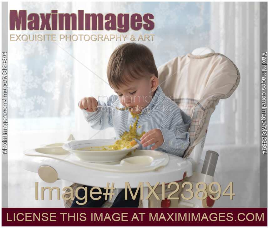 Boy Eating Soup