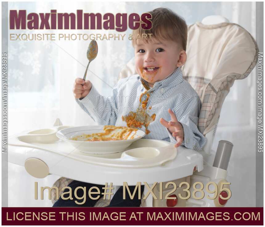 Boy Eating Soup