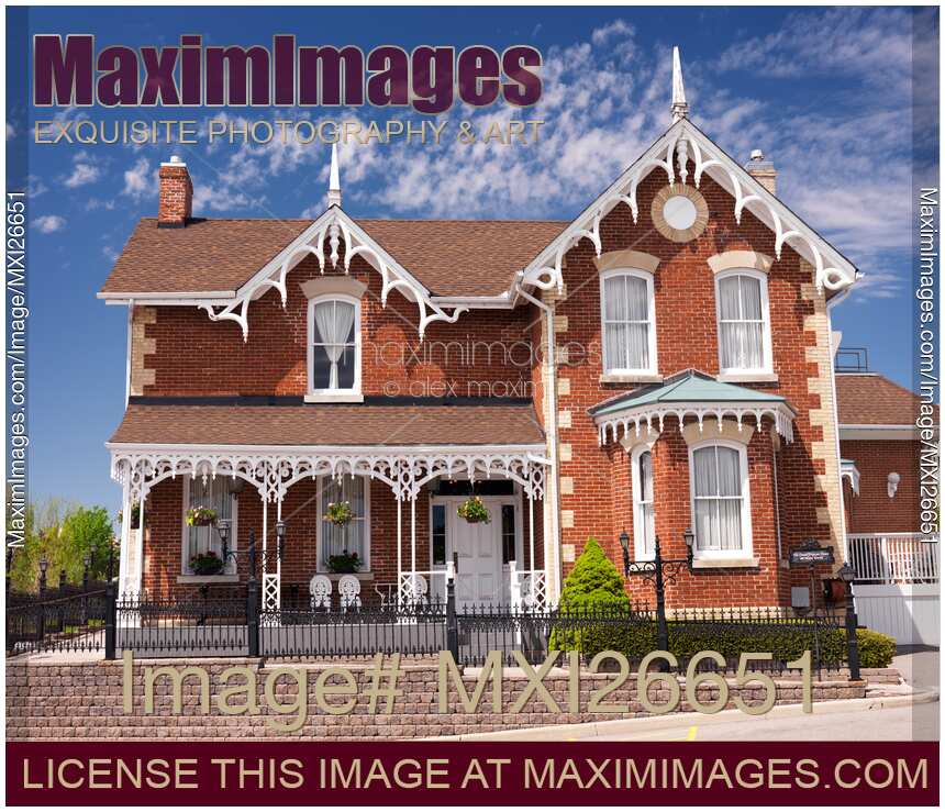 Brick house in Ontario Gothic architectural style