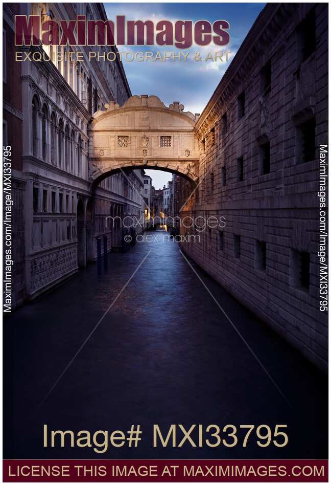 Bridge of Sighs Ponte dei Sospiri of Piombi prison or The Leads at the Doge's Palace in Venice Italy