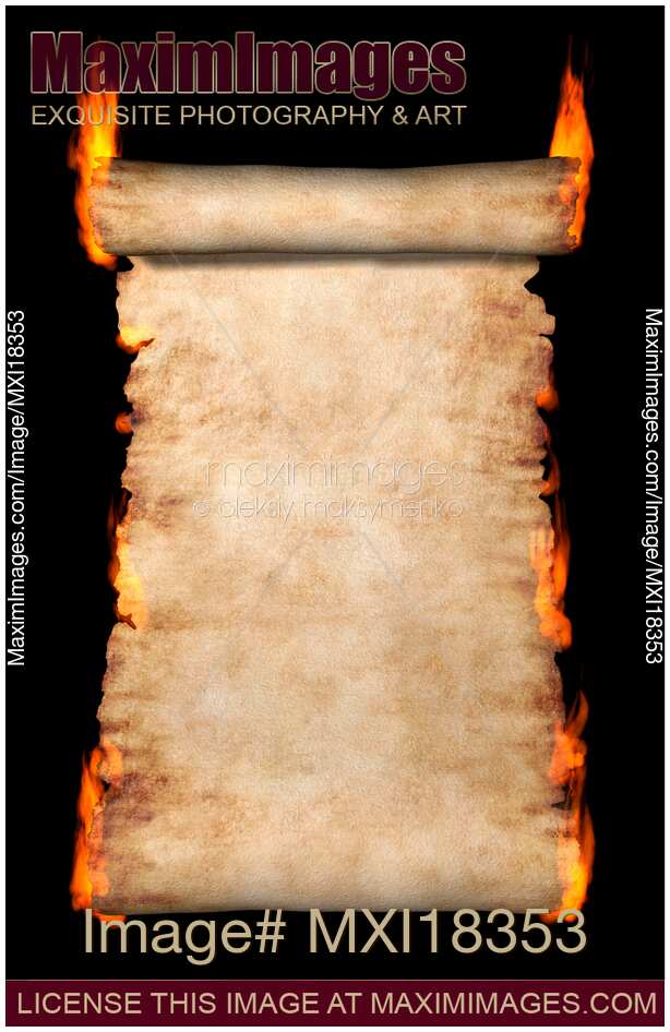 Burning Roll Of Parchment