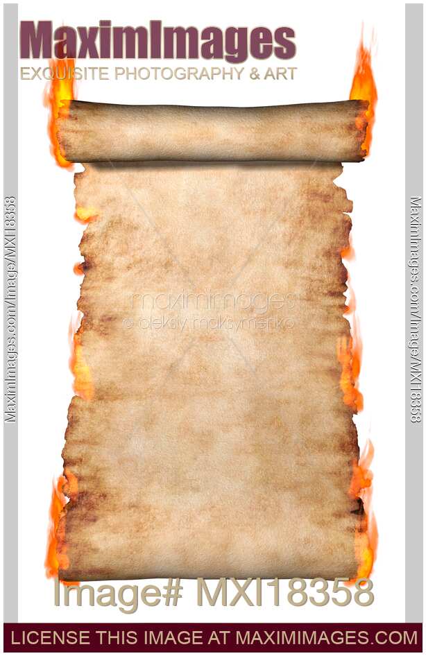 Burning Roll Of Parchment