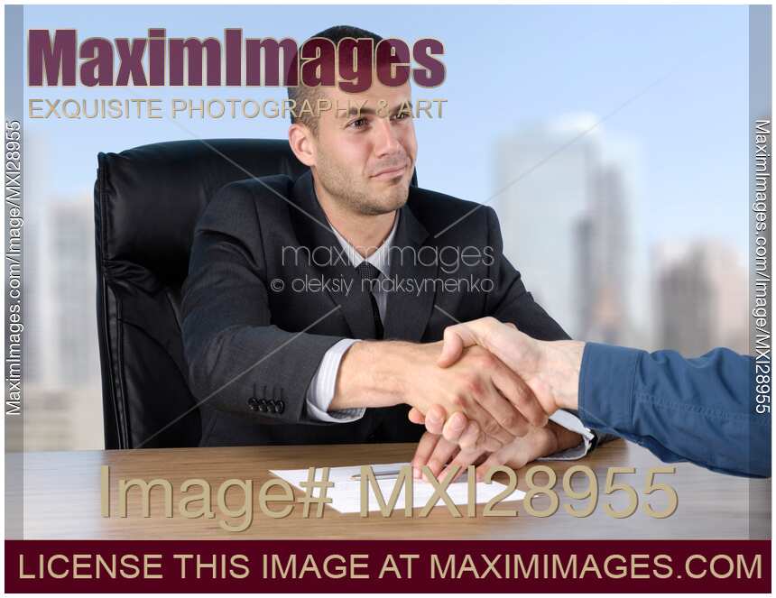 Businessman Shaking Hands with a Client
