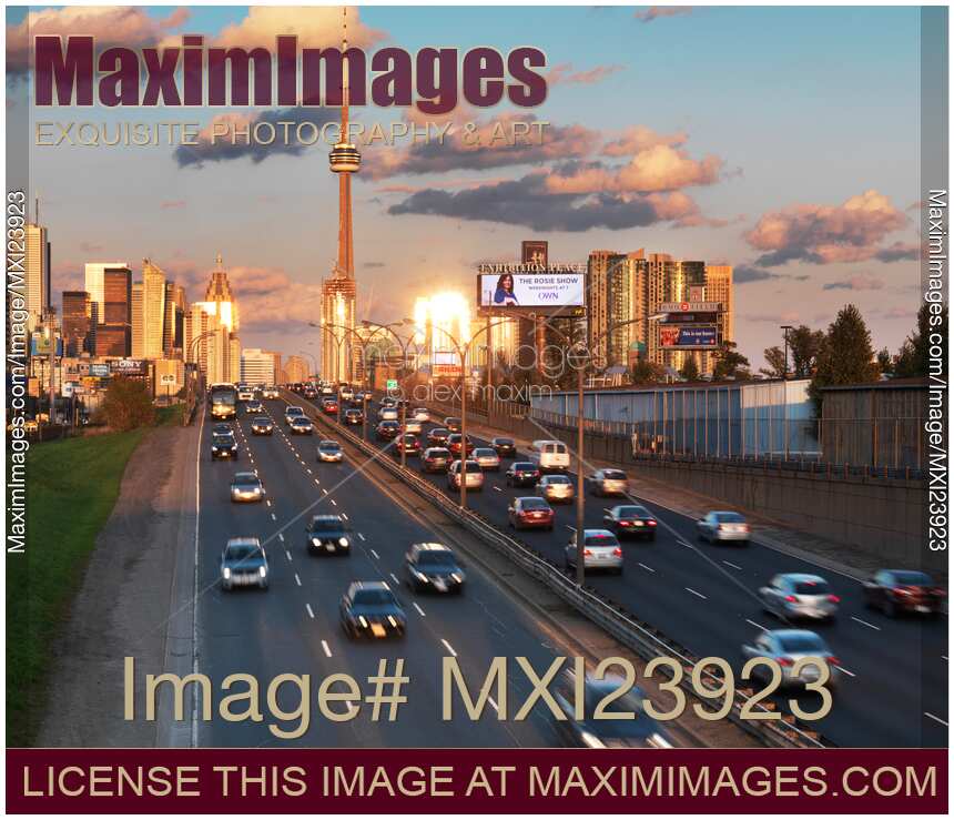 Busy Toronto During Sunset