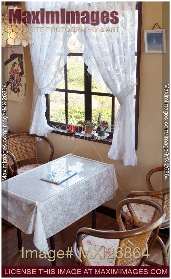 Cafe table near window