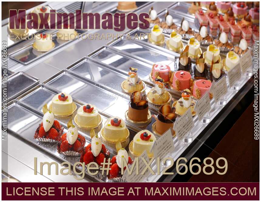 Cakes at Japanese patisserie shop
