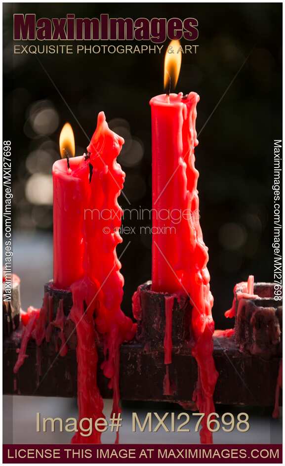 Candles at Buddhist Temple