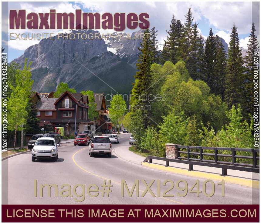 Canmore town in Alberta Rockies