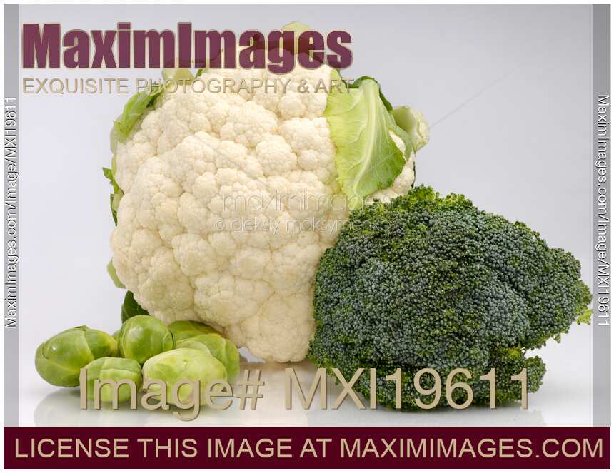 Cauliflower Broccoli and Brussels Sprouts