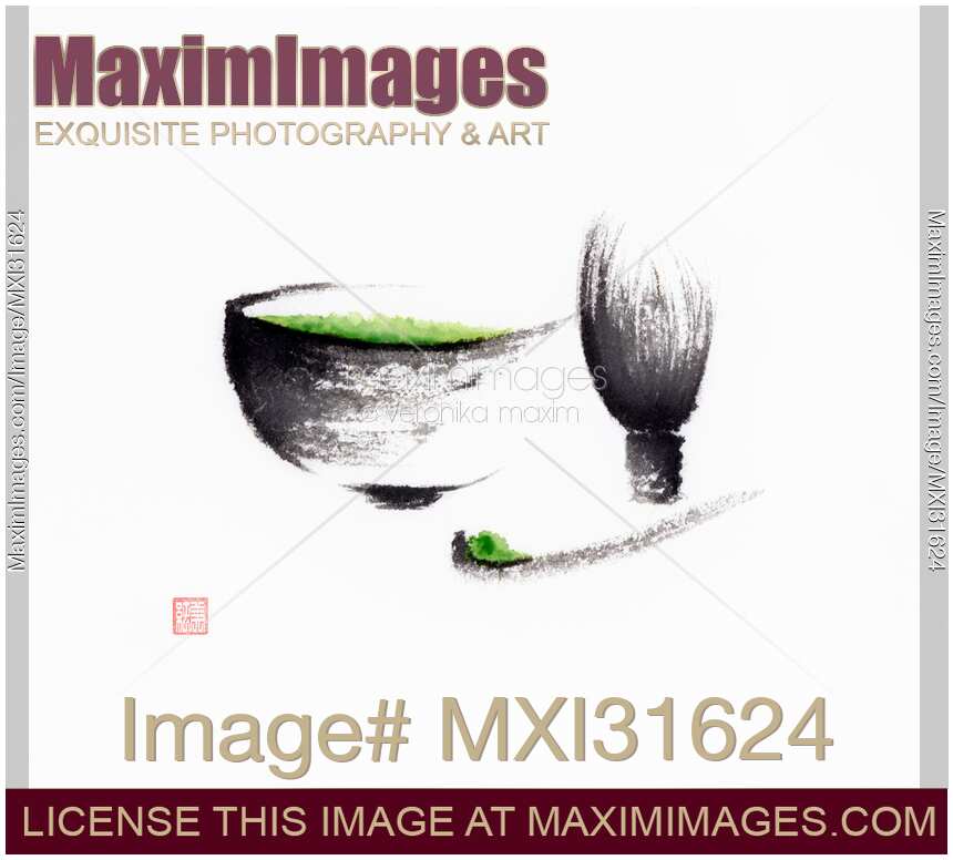 https://www.maximimages.com/photo/ceremonial-matcha-set-still-life-sumi-e-japanese-ink-painting-stock-image-MX2CVJX.jpg