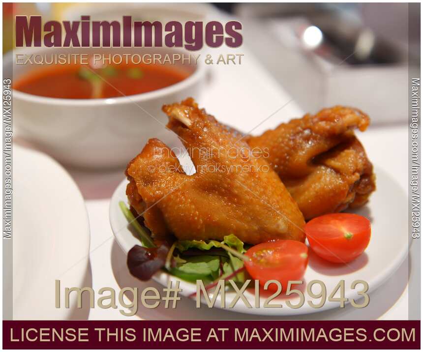 Chicken wings on a plate