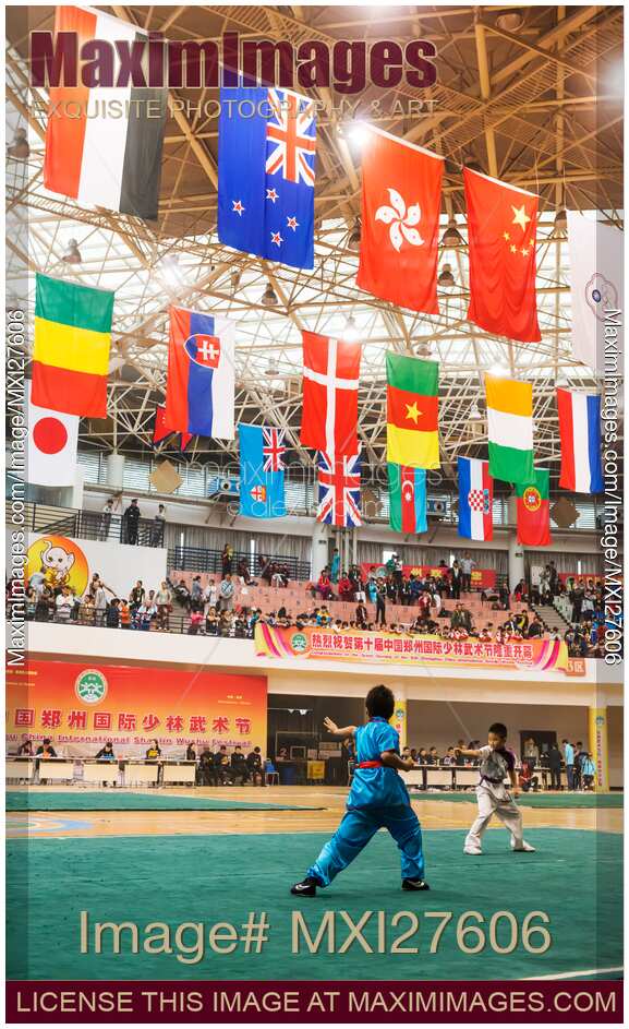 Children performing at Zhengzhou China International Shaolin Wushu festival