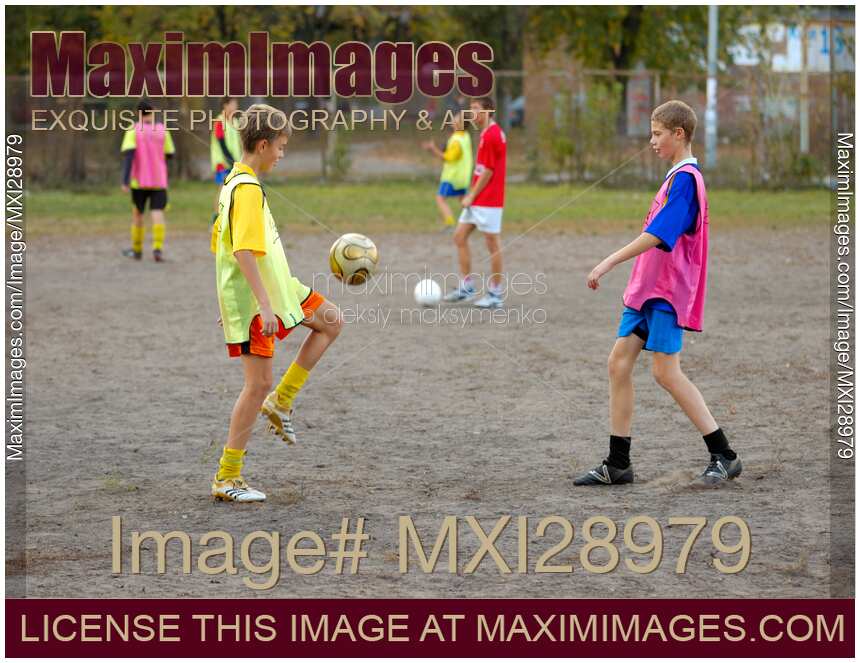 Children Practicing Soccer