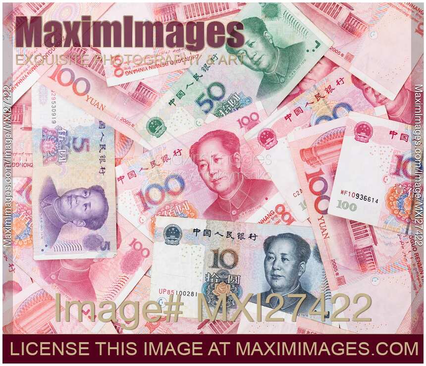 Chinese Yuan bills Renminbi money