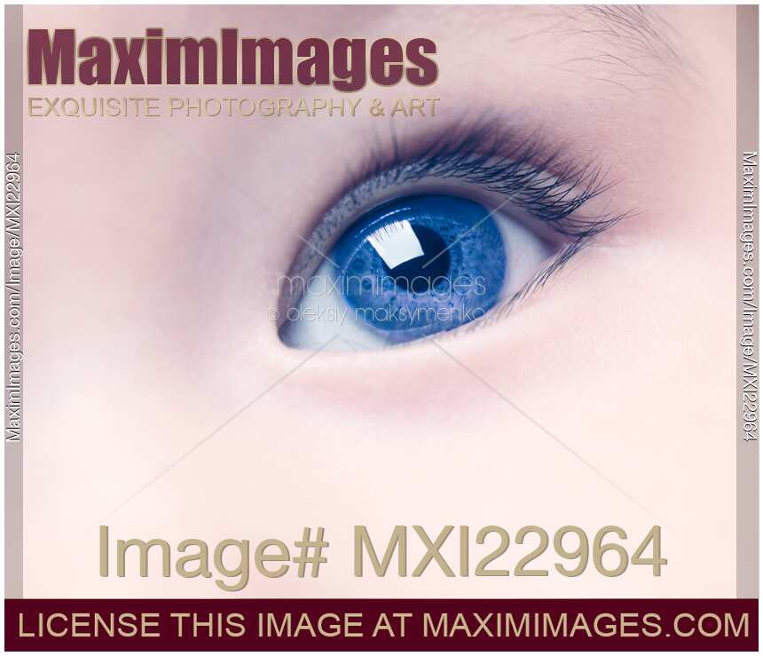 Closeup of a Baby's Blue Eye