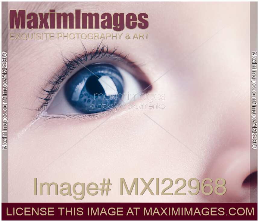Closeup of a Baby's Blue Eye