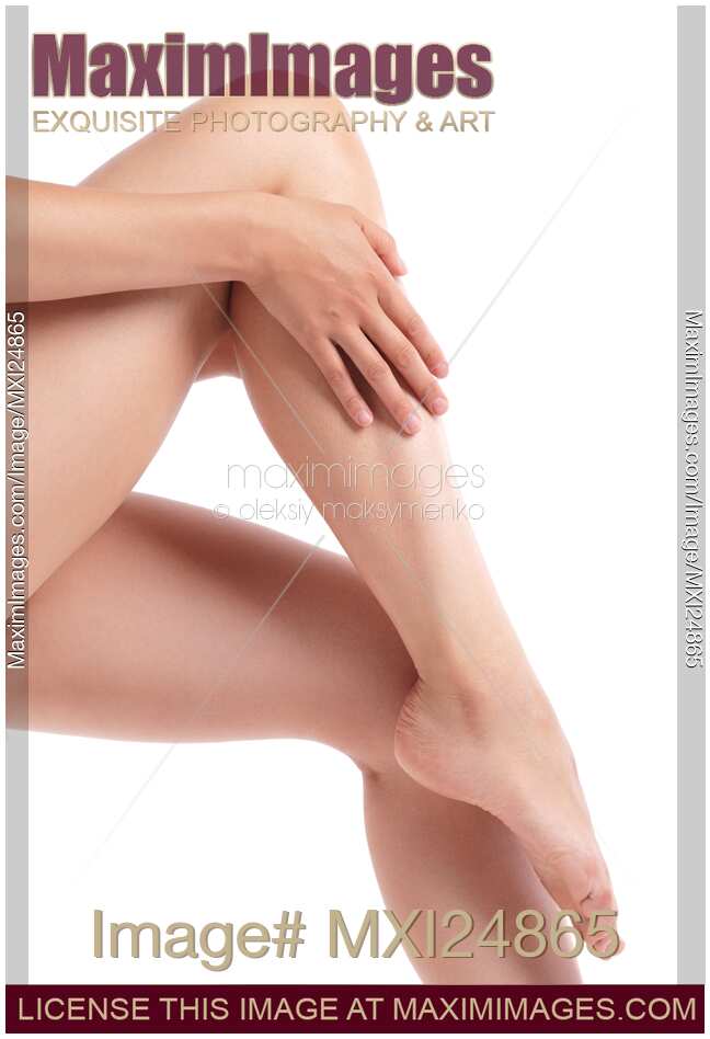 Closeup of Bare Woman Legs