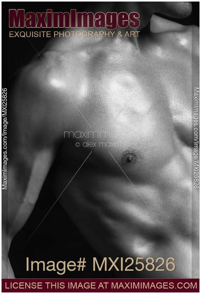 Closeup of fit man body parts