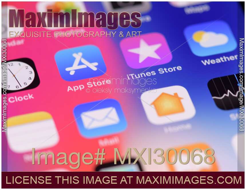 Closeup of iPhone screen colorful app icons