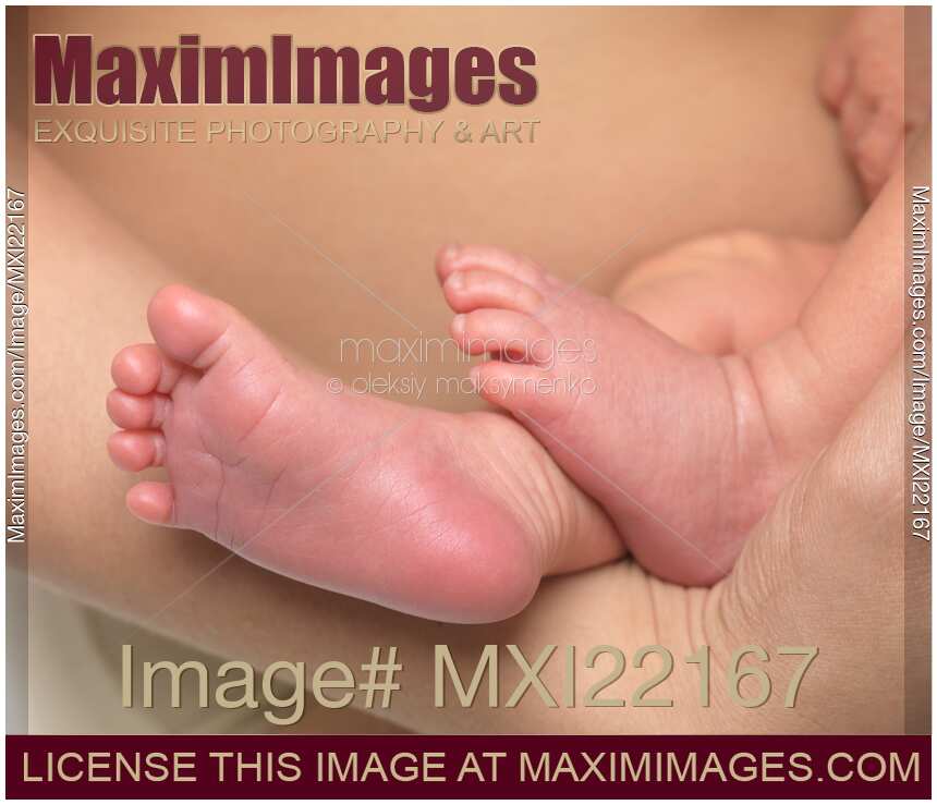 Closeup of Newborn Baby Feet