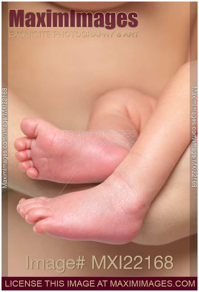 Closeup of Newborn Baby Feet