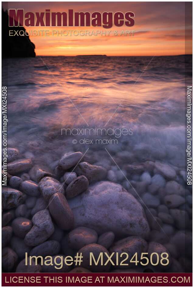 Colorful sunset scenery of Georgian Bay