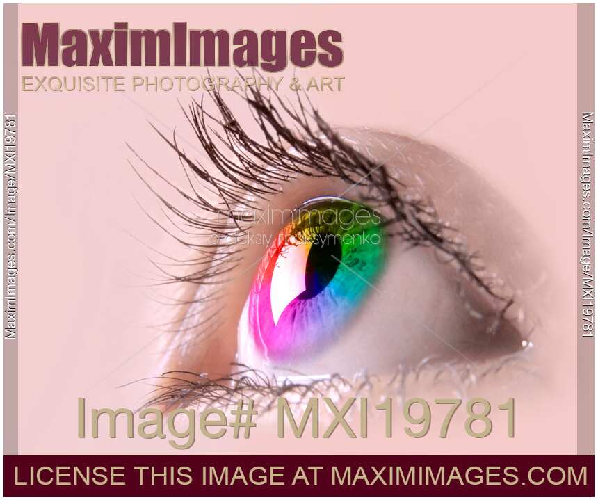 Colorful woman eye