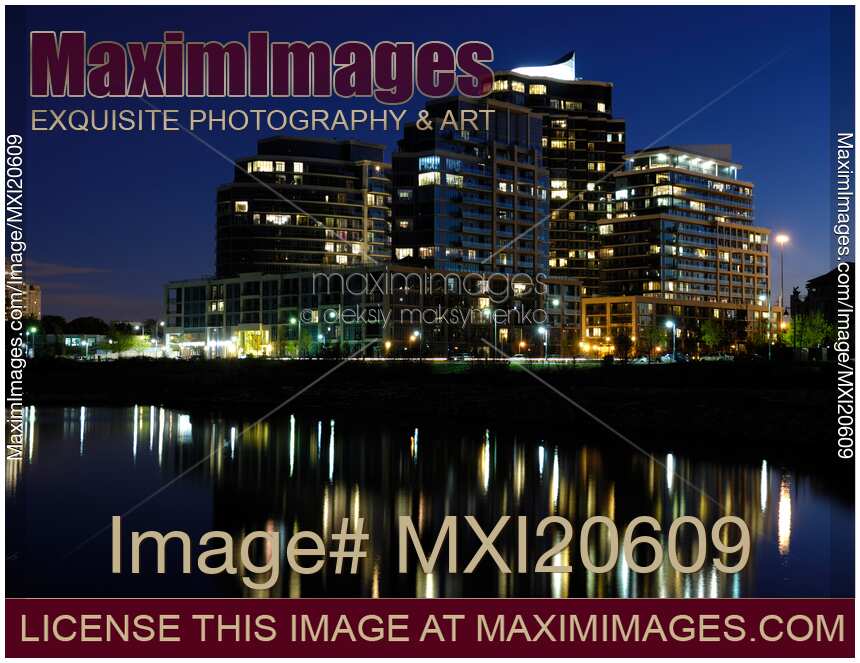 Condo Buildings at Night