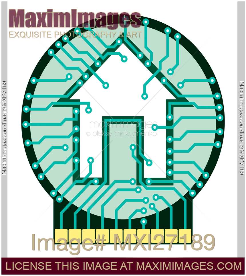 Connected home conceptual symbol