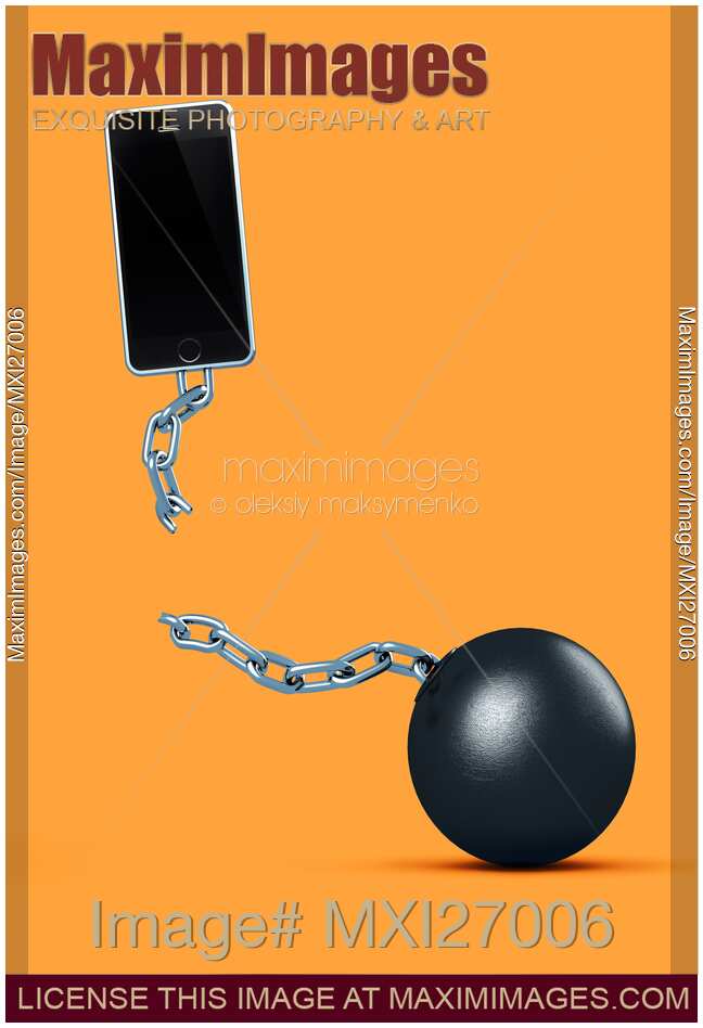 Contract free phone breaking away from ball and chain