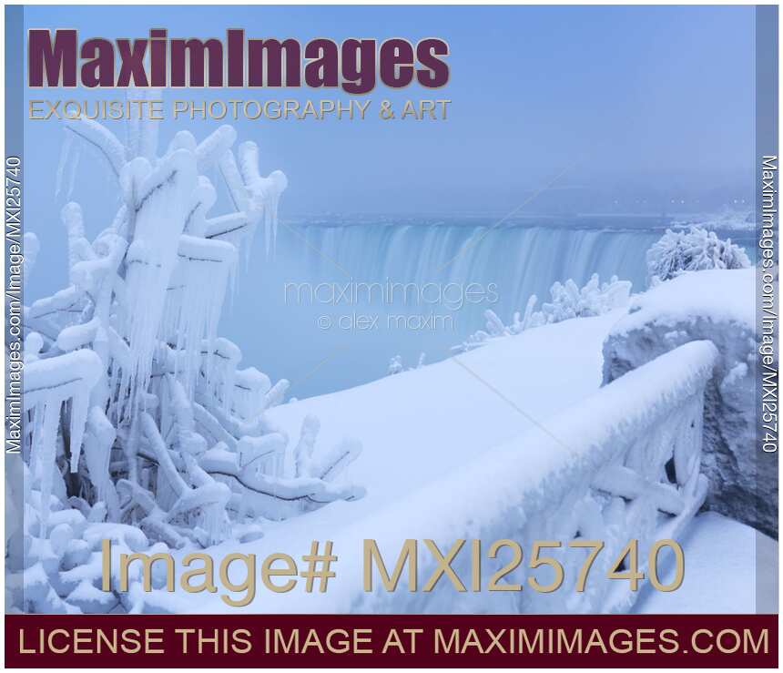 Covered with snow and ice Niagara Falls